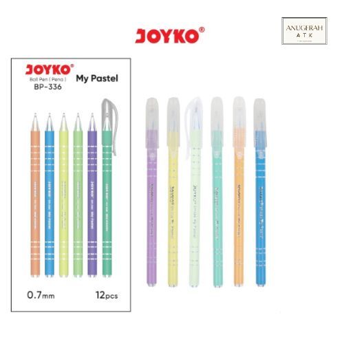 

Pulpen Pena Joyko BP-336 My Pastel 0.7 mm 1 Box 12 Pcs
