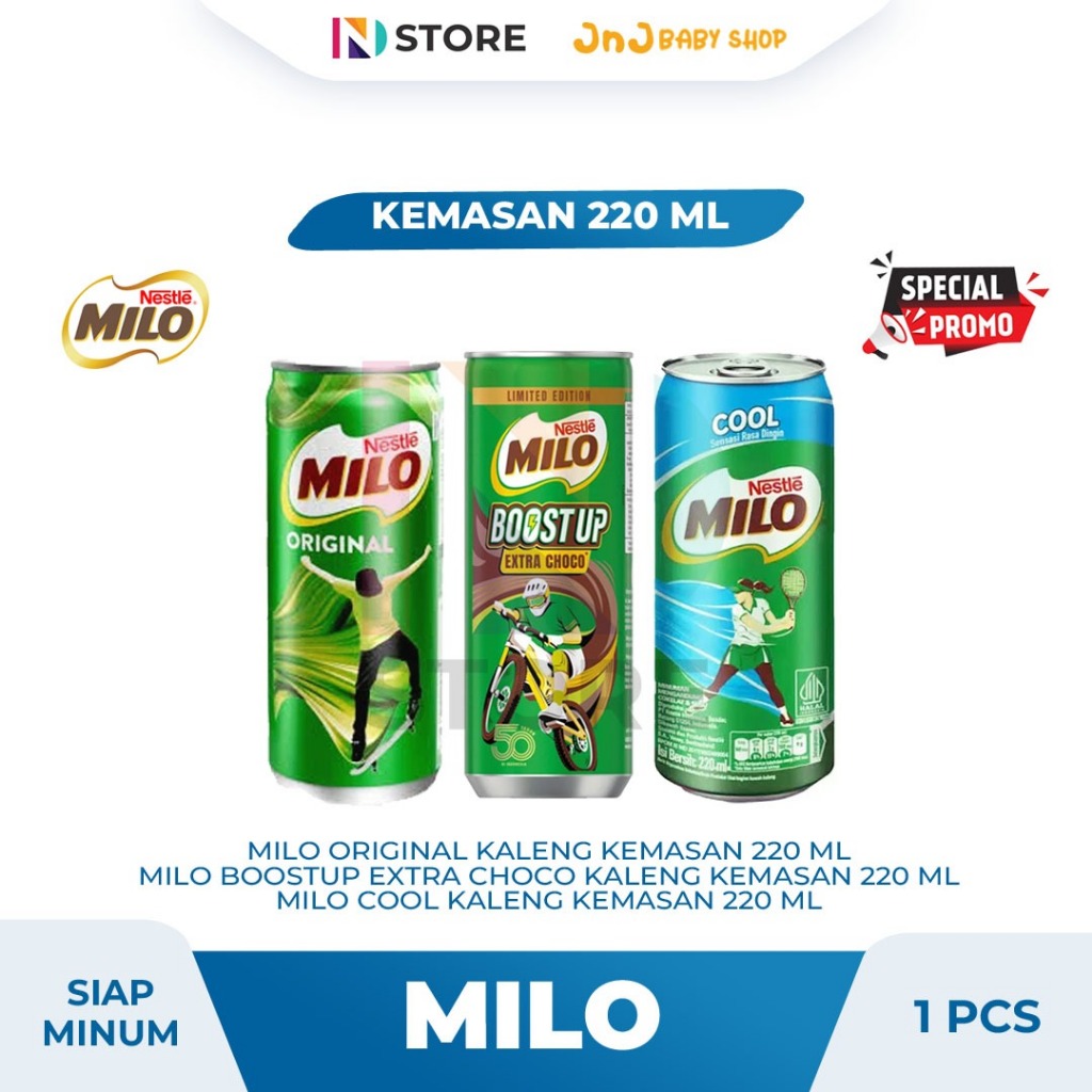 

(PROMO SPESIAL) MILO Original/Cool/Boost Up Kemasan Kaleng 220ml