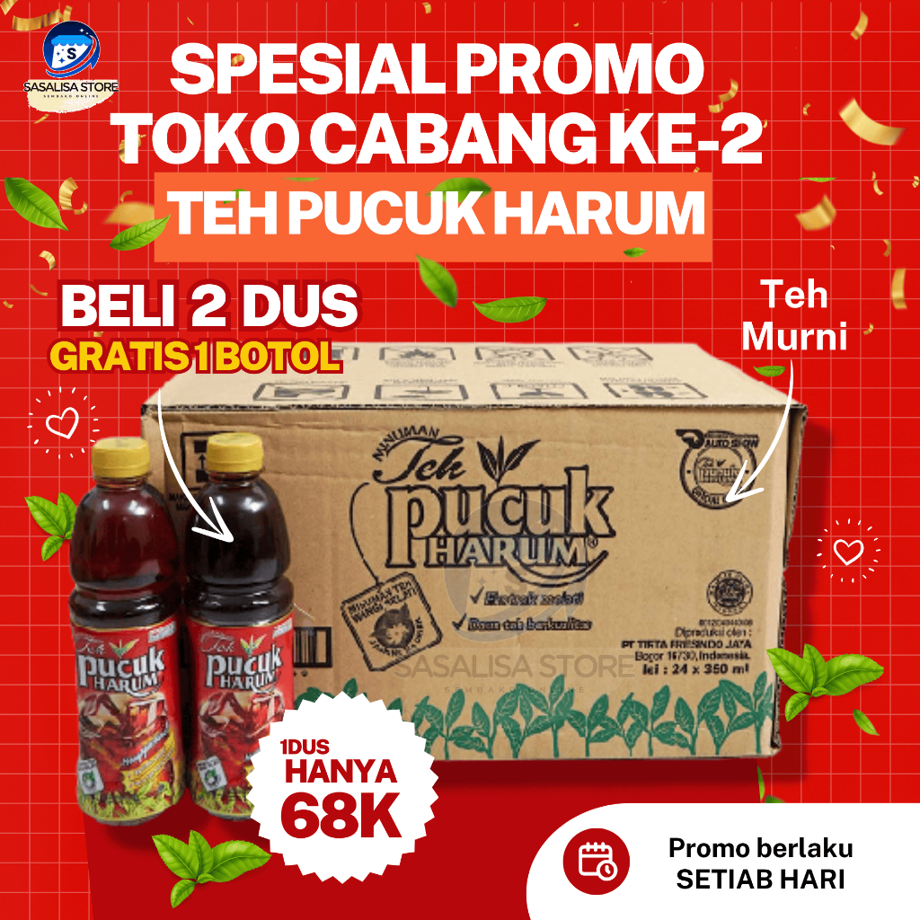 

Teh Pucuk Harum 1 Dus Isi 24 Botol - Dengan Daun Teh Pilihan spesial promo