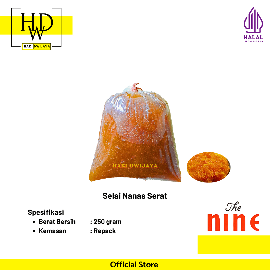 

[250gr] The Nine Selai Nanas Serat / Isian Nastar
