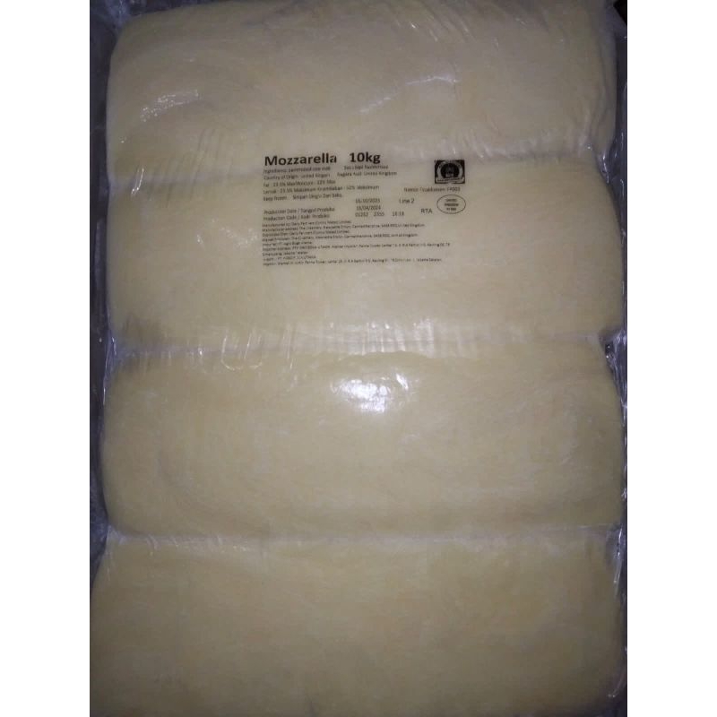 

Dairy Partner Mozzarella Cheese Keju Balok 10 kg (isi 4 2,5 kg)