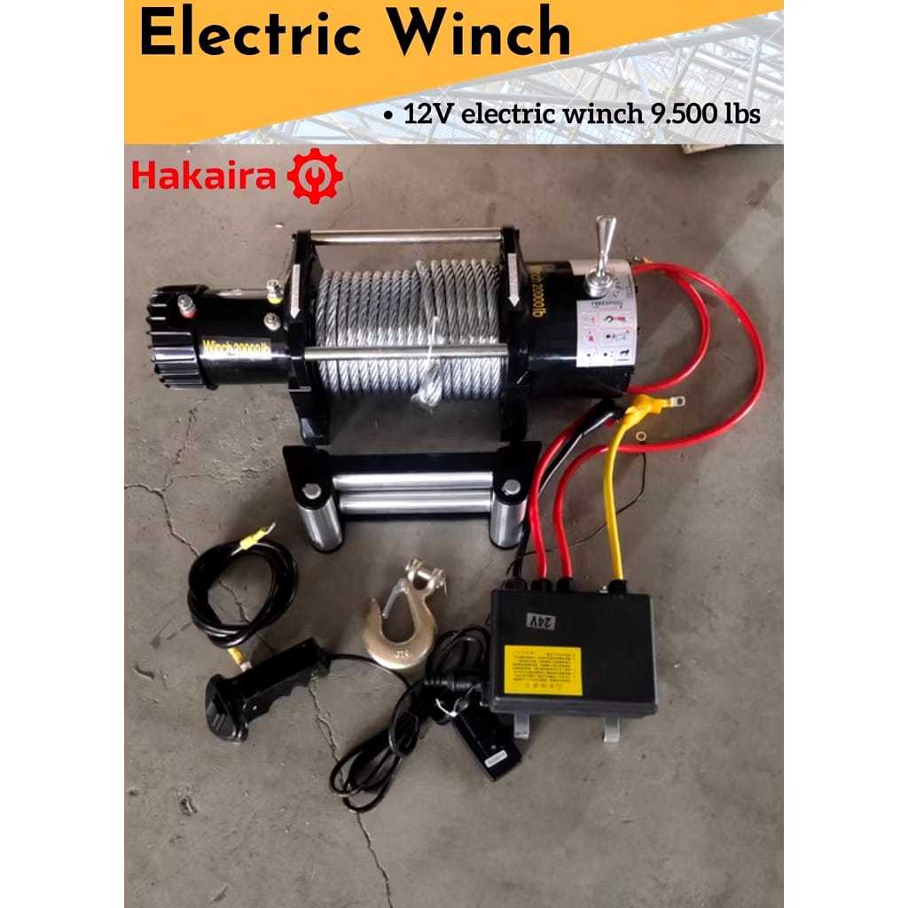 Katrol - Electric Winch 12V 9500lbs - derek mobil elektrik