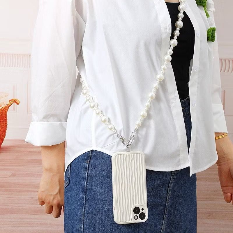 Tali Strap Chain Rantai Klip Bening / Gantungan Casing Klip Konektor Rantai Slim HP
