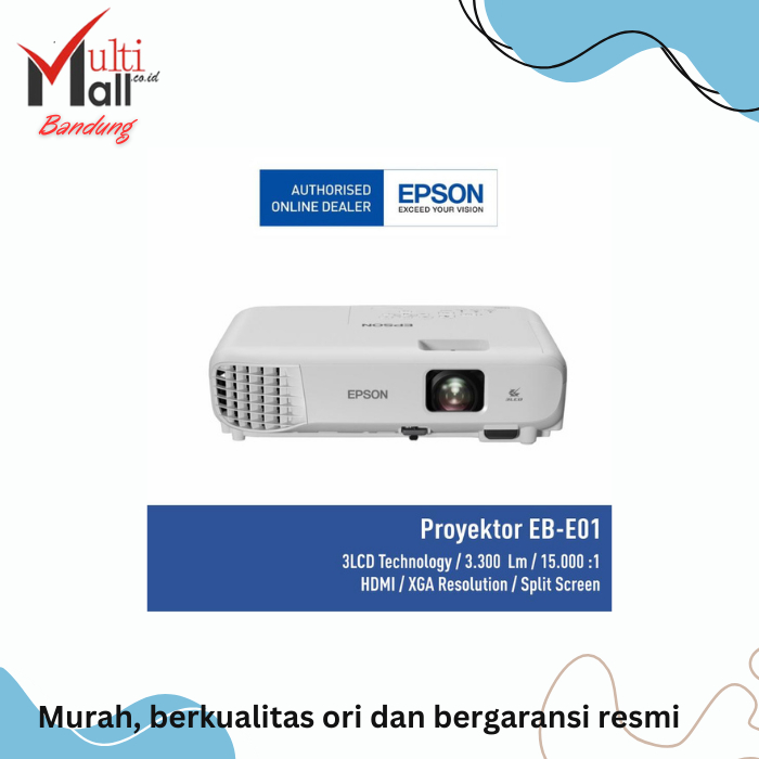 PROYEKTOR EPSON EB-E01 EBE01 EB E01 XGA pendamping EB-E500 EB E500 - EB-E01