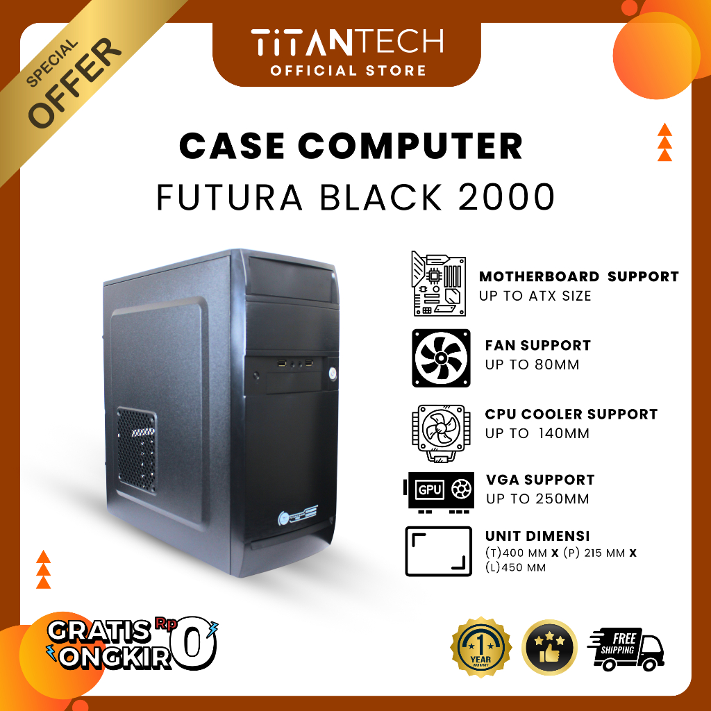 CASE COMPUTER ALCATROZ FUTURA BLACK 2000