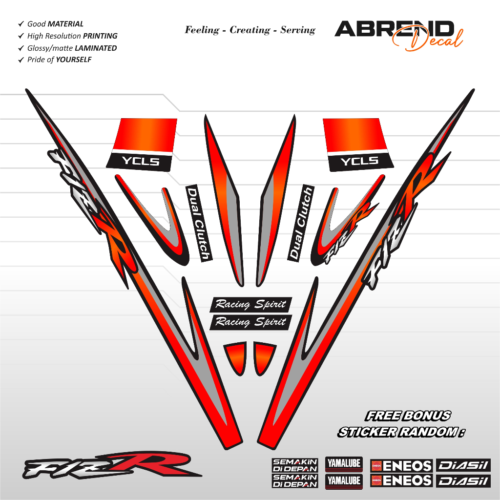 BELVA STICKER F1ZR / STRIPING FI ZR / SS TWO / Y110 / LIST SS 110 / STIKER / STICKER  / SKOTLET / SK