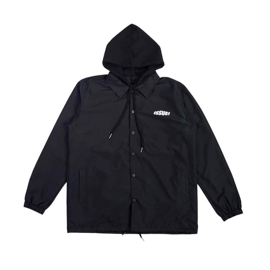 ISSUE CLOTHING - I LOVE YOU ISSUE - JACKET COACH HOODIE - BLACK
