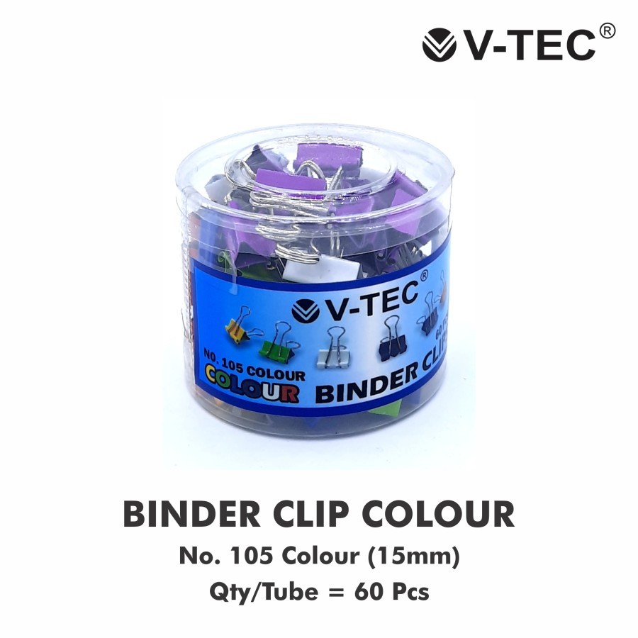 

TBMO V-TEC PACK BINDER CLIP 105 WARNA ISI 60PCS V-TEC VTC0087#105WRN