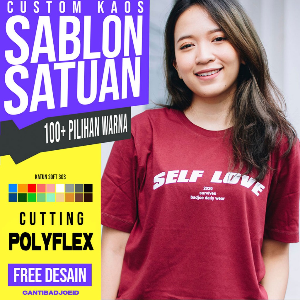 

GANTIBADJOE Cetak Custom Desain Sablon POLYFLEX Ukuran A5/A4/A3