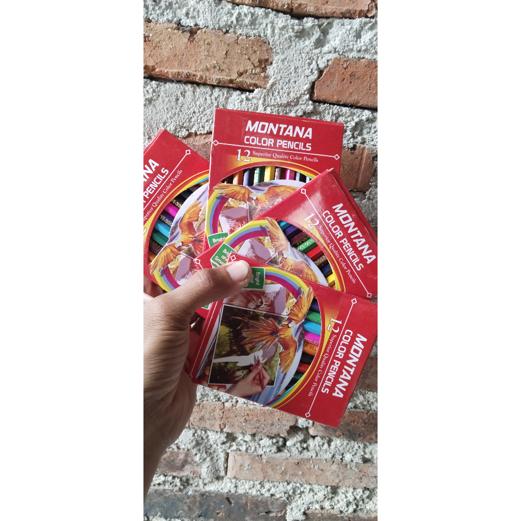 

Pensil warna pendek 12 warna merk random - pensil warna