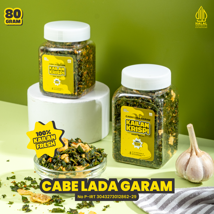 

Kailan Krispi (Cabe Lada Garam) - 80 Gram - ( Vegetables Snack )