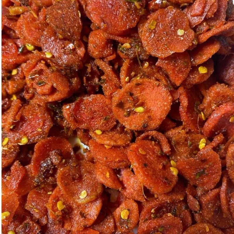 

Sosreng Crispy / Keripik Sosis Pedas