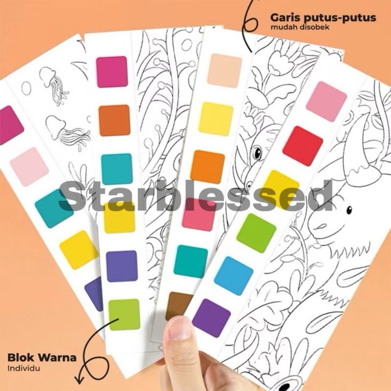 

melukis Anak Lengkap Dengan Kuas Buku Gambar Mewarnai Water Colour Painting