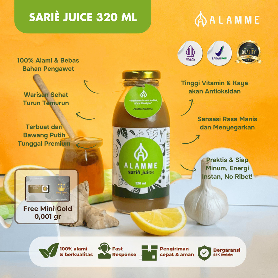 

Sarié Juice 320ML Alamme Jus Bawang Putih Tunggal
