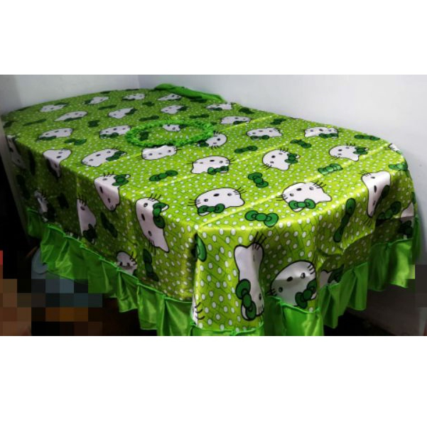 taplak meja makan lonjong hellokity/alas meja /furniture/meja lonjong/meja oval