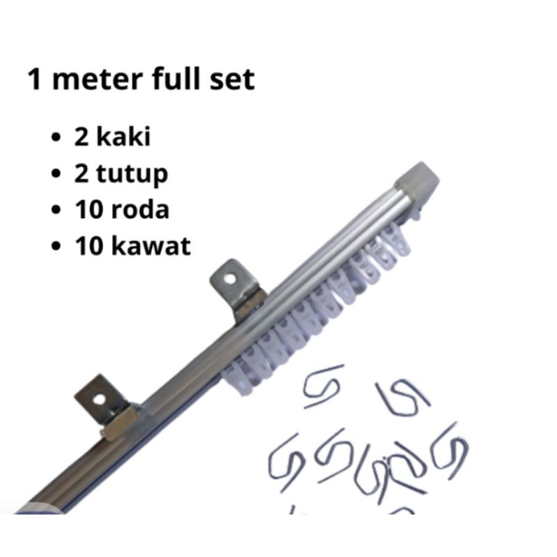 BATANG KOTAK GORDEN FULL SET/RELL VITRAS GORDEN BESI ALUMUNIUM GORDEN