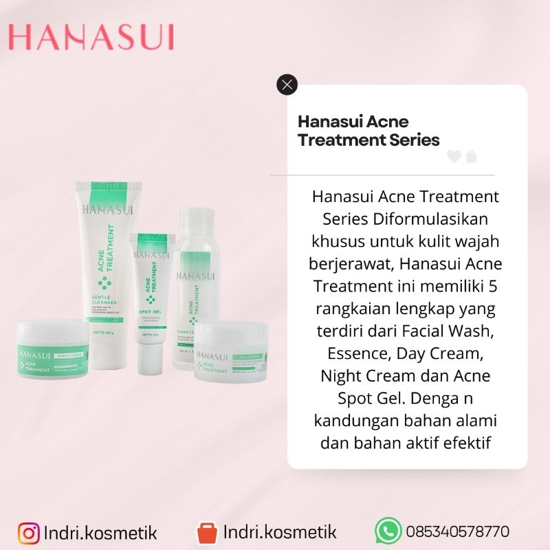 Hanasui Acne Treatment Series | Hanasui skincare | jerawat | skincare jerawat