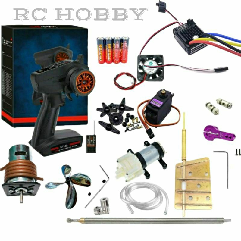 Elektrik Rc Boat Komponen Berkualitas Tegangan 12Volt Full Komplit