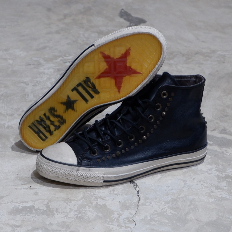 JOHN VARVATOS X CONVERSE CHUCK TAYLOR HI STUDDED NAVY LEATHER