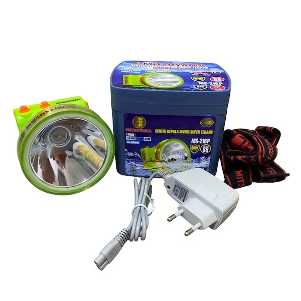 Mitsuyama Senter Kepala Selam LED Super Terang LAMPU PUTIH MS216P