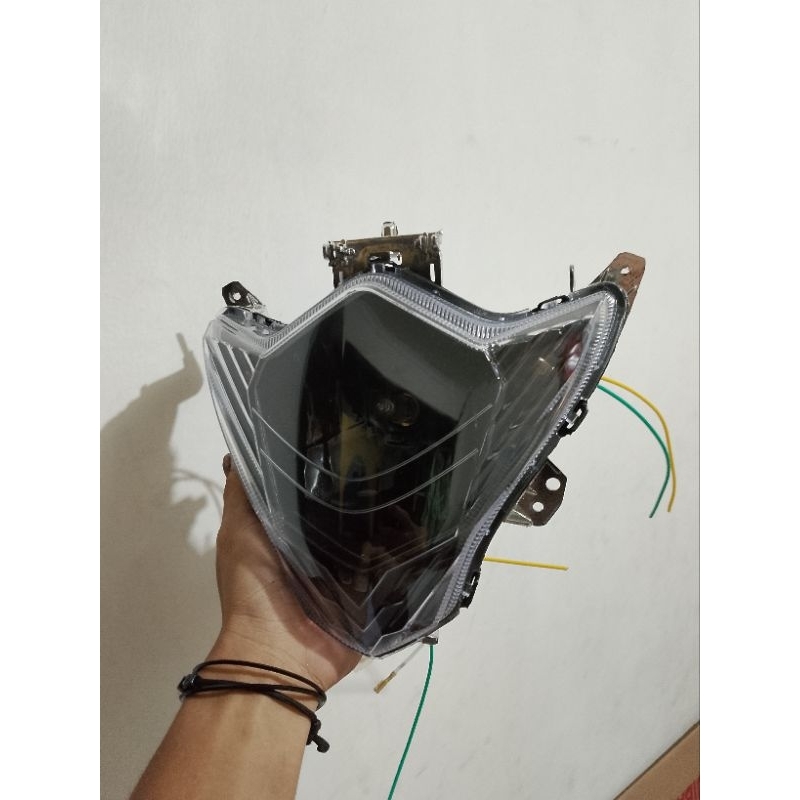 Reflektor Lampu Depan Satria Fu Facelift Tanpa Frame Custom Hitam Fullset