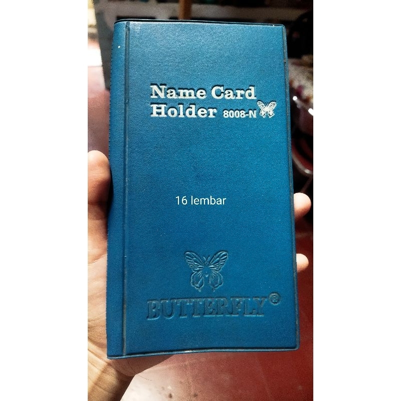 

name card holder 16 lembar buku kartu nama merk Butterfly