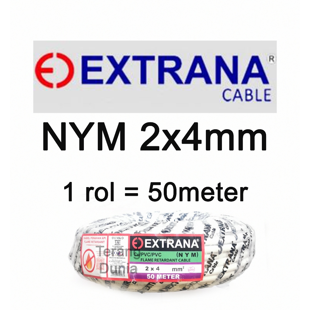 Kabel Extrana NYM 2x4mm Rol Kabel Tunggal 2x4mm Kabel NYM 2x4mm Extrana