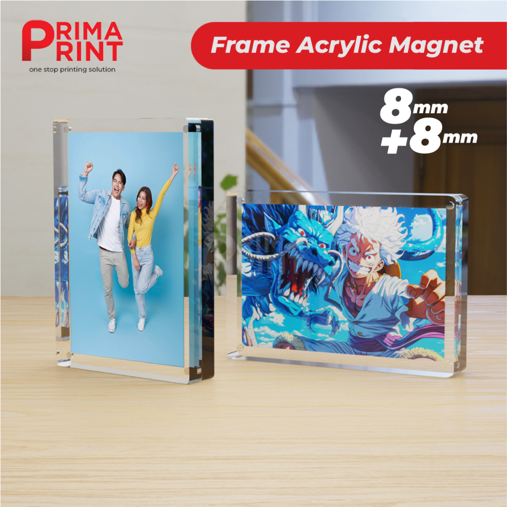 Frame Acrylic Frame Magnet 8MM Tebal / Bingkai Magnet Full Akrilik / Frame Akrilik 2R 3R 4R 5R 6R