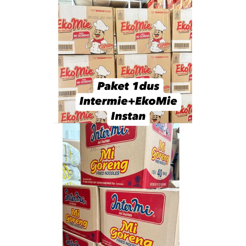 

Paket dus Intermie + EkoMie Instan isi 40pcs ( 1dus Intermie + 1dus Ekomie )