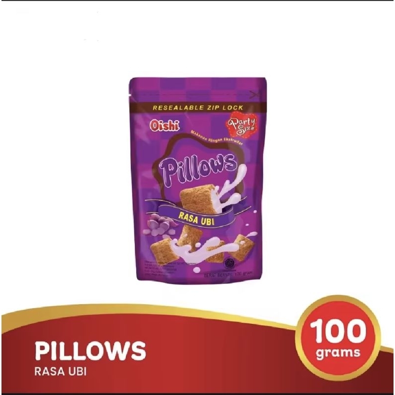 

Oishi Pillow Pouch Snack - 110gr, Renyah Lembut, Banyak Varian