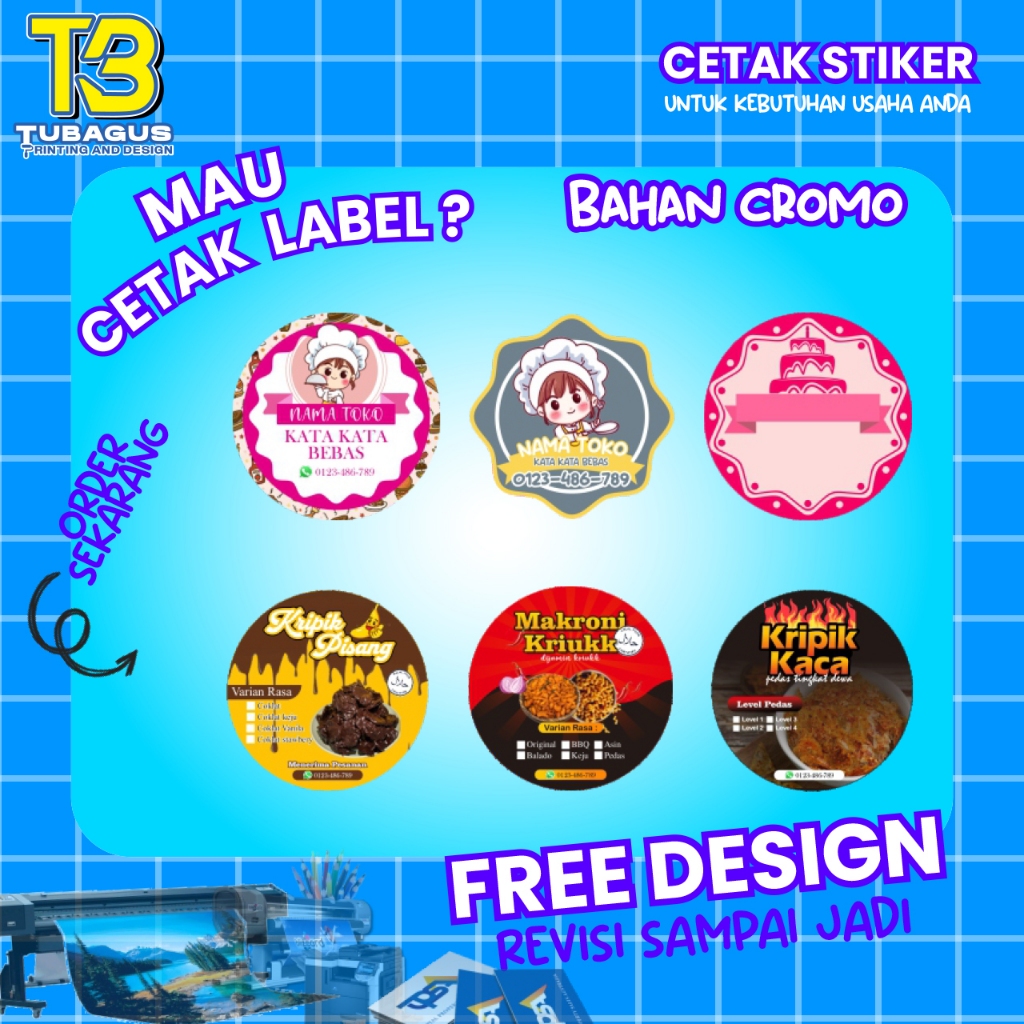 

STIKER GRATIS DESIGN | LABEL GRATIS DESIGN | REVISI SAMPAI JADI