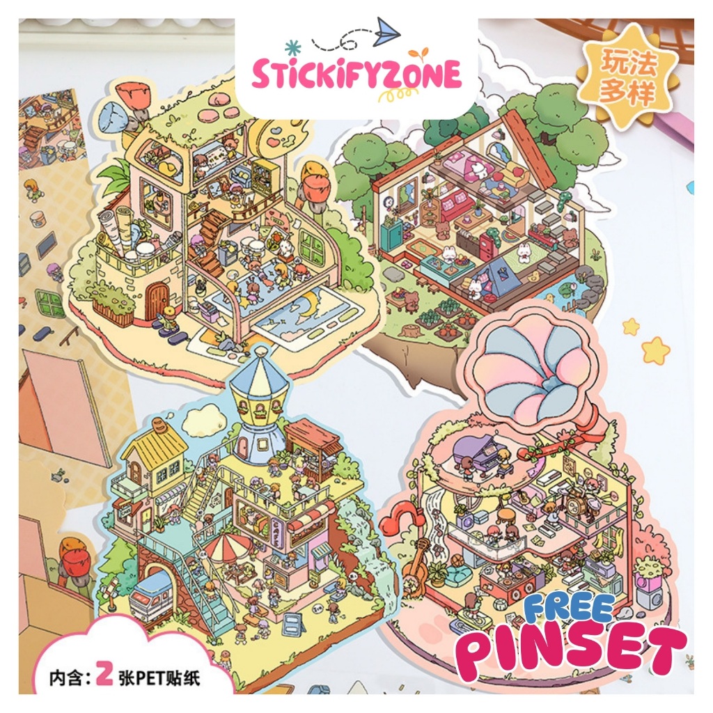 

[SZ] Medium Premium Sticker 3D Decoration Creative (Mainan Stiker Anak Kreatif Menyenangkan)