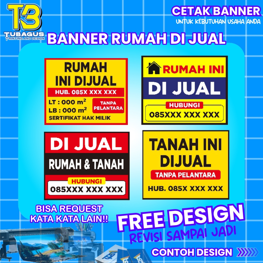 

Banner Rumah Dijual | Banner Tanah Dijual | Spanduk Rumah Dijual | Spanduk Tanah Dijual| Design Gratis |