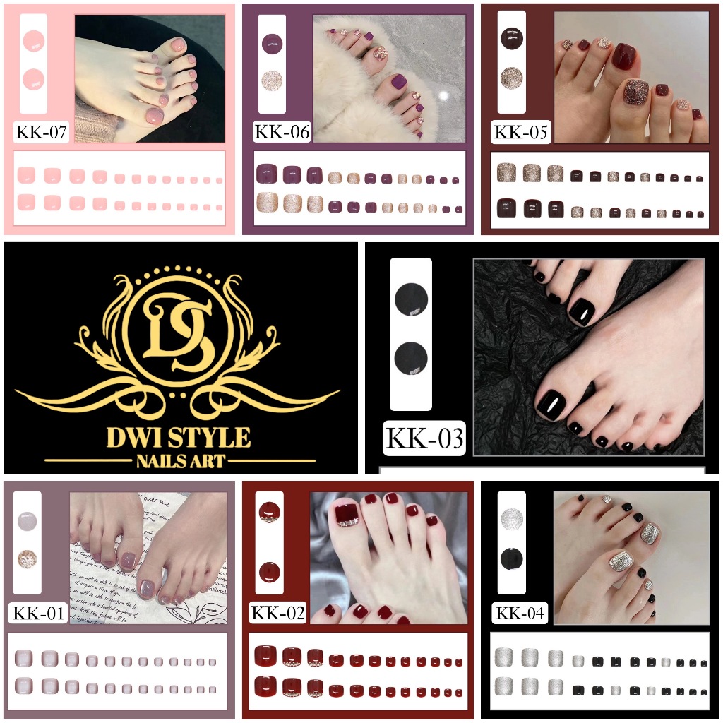 Kuku Kaki Palsu Beli 3 Kuku Palsu Gratis 1 Kuku palsu / Beli 5 Gratis 2 Kuku Palsu / NAIL ART / FAKE