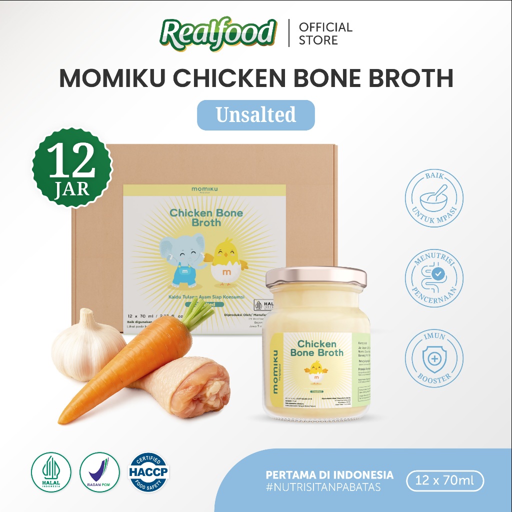 

Realfood Momiku Chicken Bone Broth Unsalted