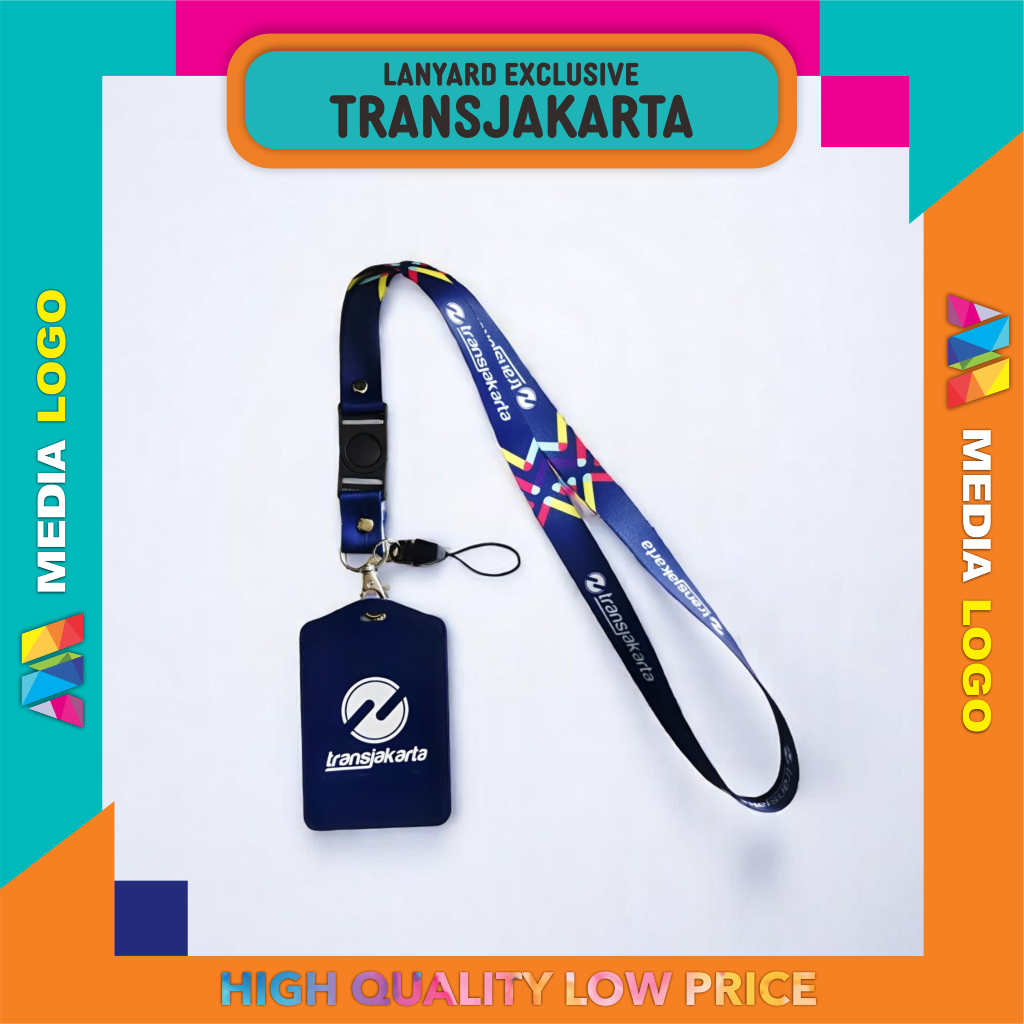 

TRANSJAKARTA Lanyard / Tali Gantungan ID Card Free Strap Gantungan HP/Flashdisk/Kunci