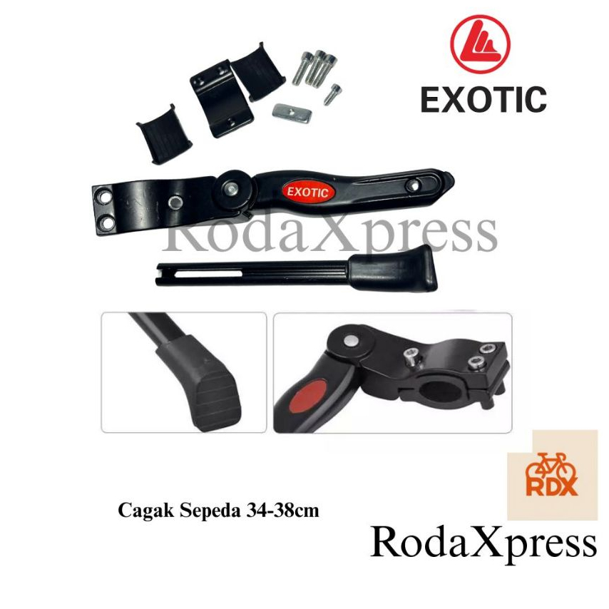 Standar Sepeda MTB exotic Hitam baut frame 26 dan 27.5