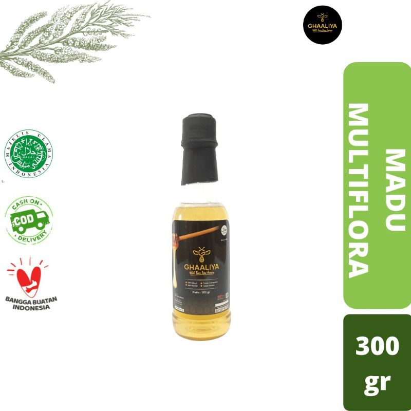 

(Multiflora) Madu Asli Murni Sehat RAW Ghaaliya Nektar Multiflora 300gr