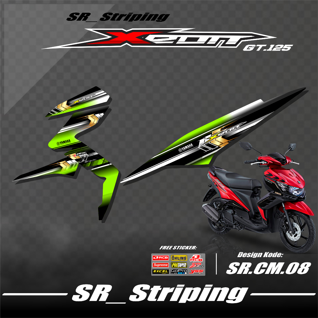Striping Sticker XEON GT 125 Variasi / Stiker XEON GT 125 / Variasi Yamaha XEON GT 125 - Bonus Stike