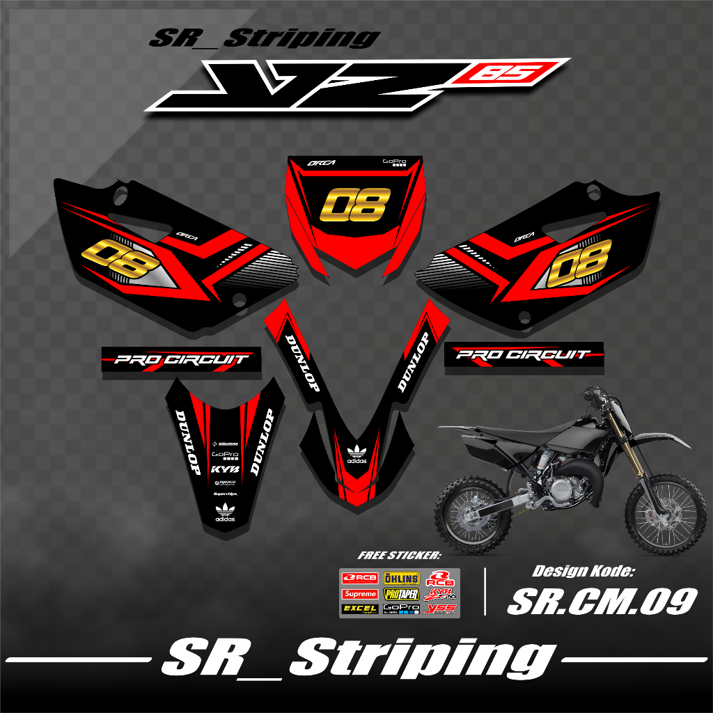 Striping YZ 85 New / Variasi YZ 85 New / YZ 85 New / Stiker YZ 85 New / Striping Motor YZ 85 New Des