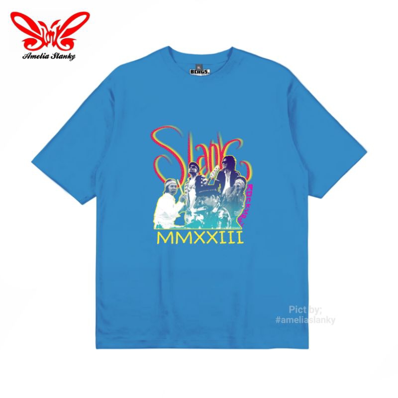 Kaos Slank MMXXIII  - Tshirt Slank - Kaos Slank Original Slankers - Kaos Distro Pria Wanita Lengan P
