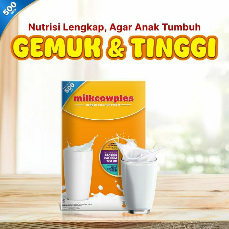 

Milkcowplus Susu Gemuk dan Tinggi Anak 2 Tahun ke Atas Protein dan Kalsium BPOM