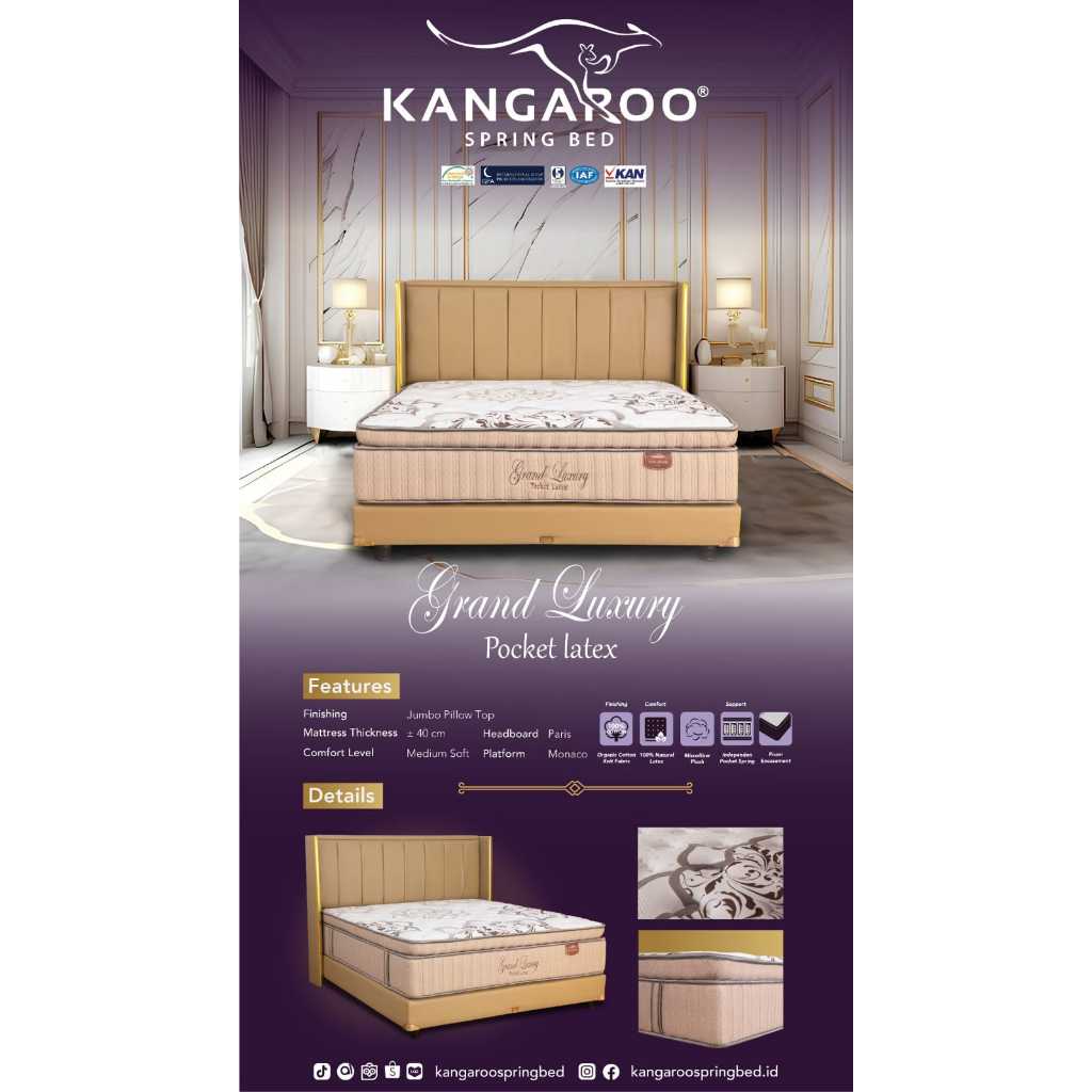 Kangaroo Springbed Grand Luxury Pocket Latex