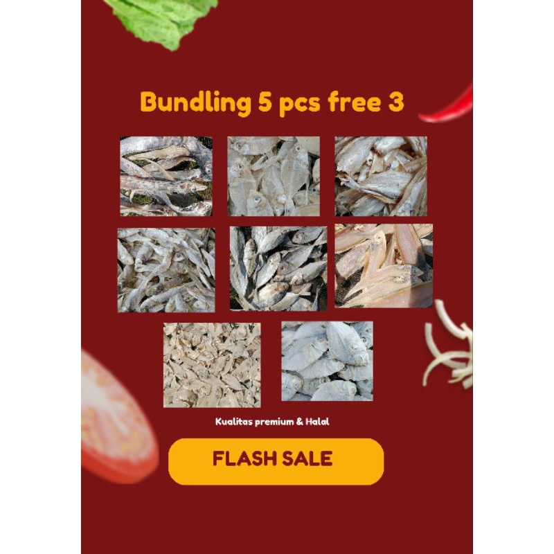 

ikan asin bundling 8pcs + 2 pcs
