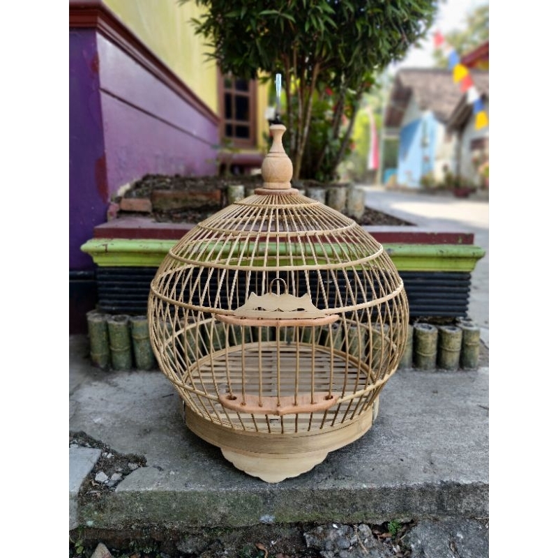 Sangkar Ayam Hutan Model Bawang Full Bambu