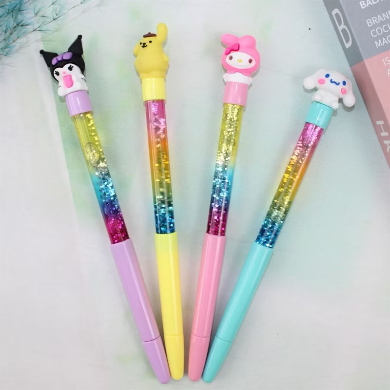 

Bolpen glitter karakter sanrio kuromi my melody cinamorol cinnamoroll hello kitty pompompurin bolpoin pulpen pen gel tinta hitam alat tulis stationery stationary air manik blink pena ballpoint sekolah school kantor lucu bulpen bling gliter sparkling ruler