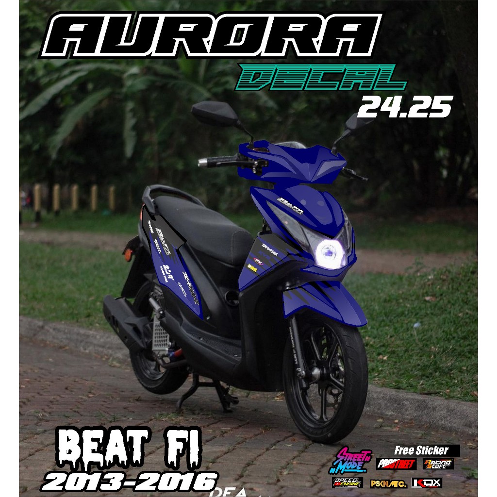 (COD) TERBARU DECAL STICKER BEAT FI OLD TAHUN 2013 2014 2015  2016 FULL BODY NEW  DESIGN GRADASI STI