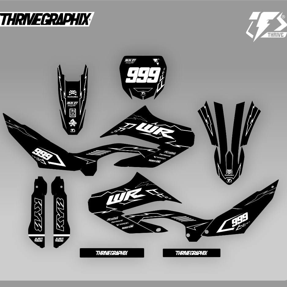DECAL YAMAHA WR 155 FULL BODY - DECAL SUPERMOTO MOTO CROSS - DECAL WR SIMPEL KEREN - DECAL CRF MERAH