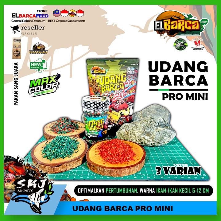 UDANG BARCA PRO MINI Untuk Ikan bawah 10 cm (MAX COLOR BOOSTER) 30gr - EL BARCAFEED Cocok untuk ikan
