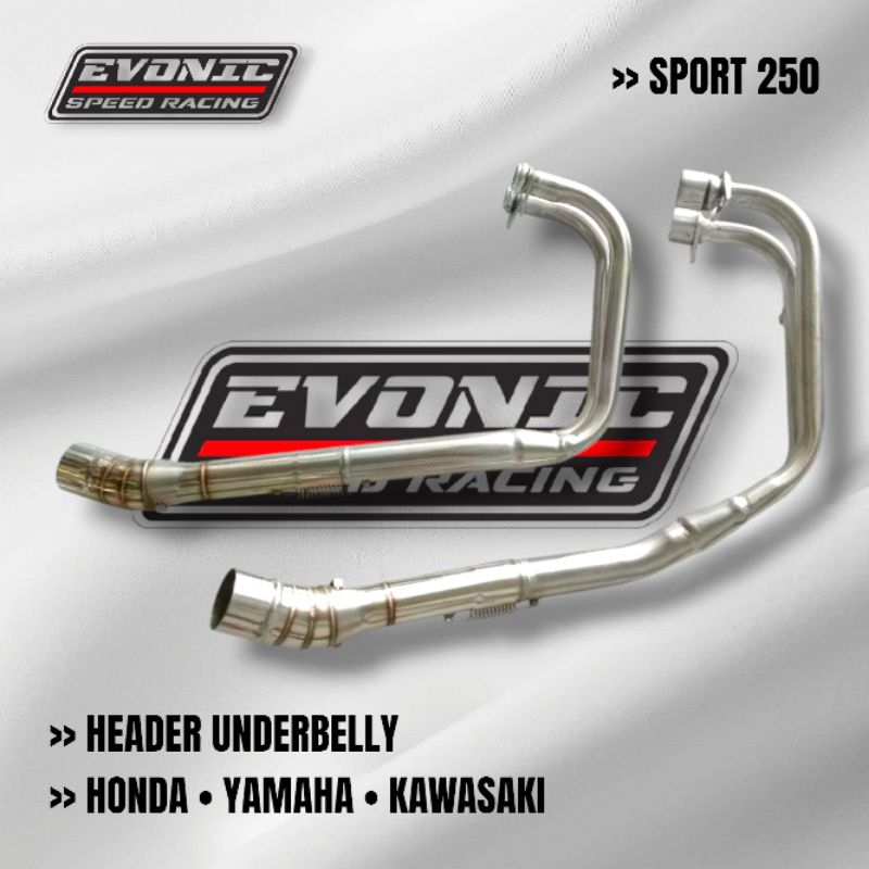 Header Underbelly Kolong Original EVONIC EXHAUST pnp R25 MT25 CBR250RR NINJA250FI NEW / KARBU